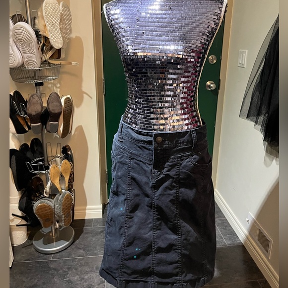 Lucky Brand black denim midi skirt 12 - Picture 6 of 13